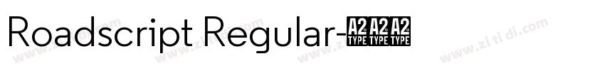 Roadscript Regular字体转换